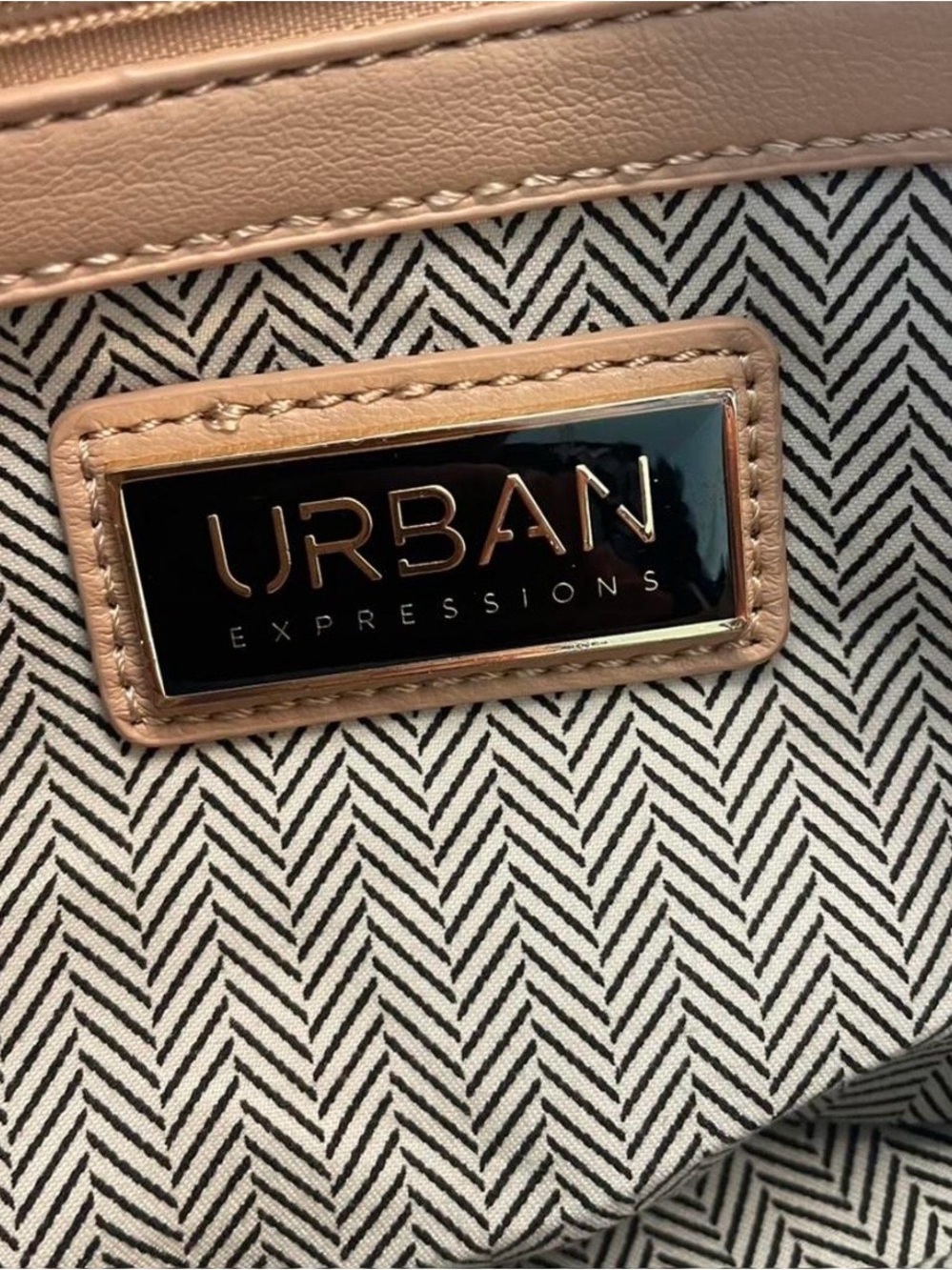 Urban Expressions Woven Hobo Bag in Taupe - Picture 5 of 6
